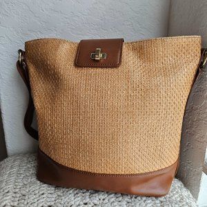 Talbots Leather and Weaved Purse